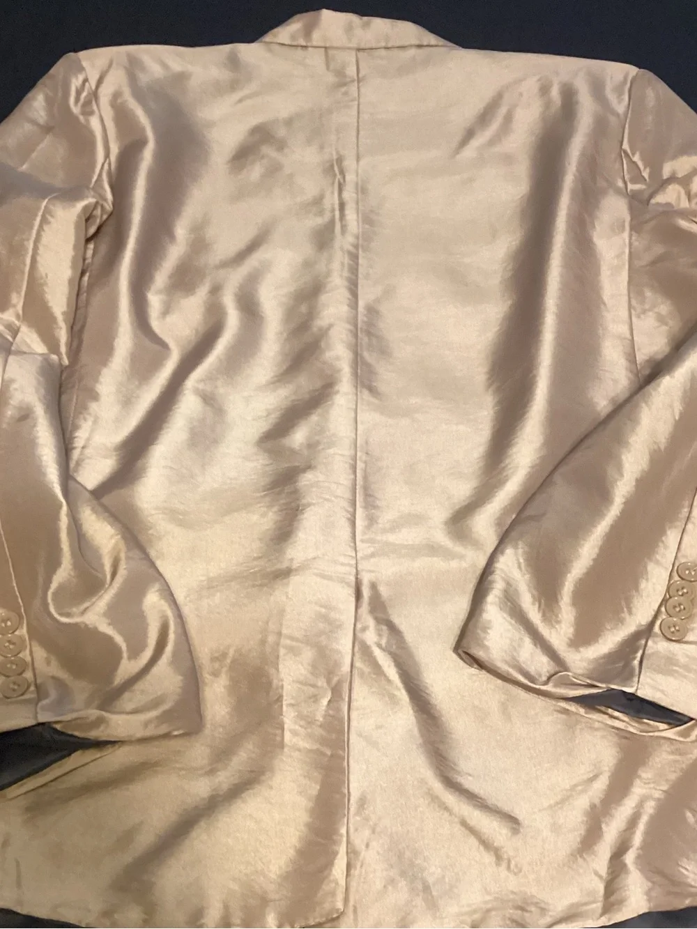 Mens Adult Suit Costume Magician Bachelor Party Jacket Tie Pants Gold Size XL
